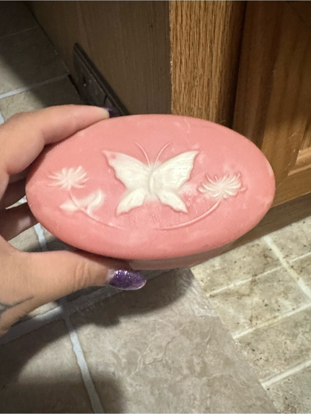 Vtg | Butterfly Incolay Trinket Box